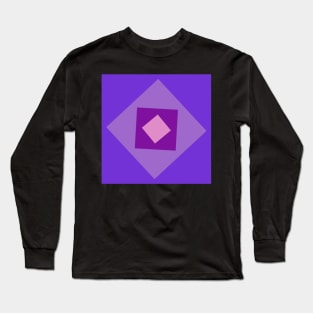 Purple Squares Long Sleeve T-Shirt